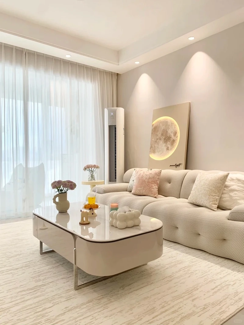 Sáng bừng không gian cùng bàn trà màu trắng