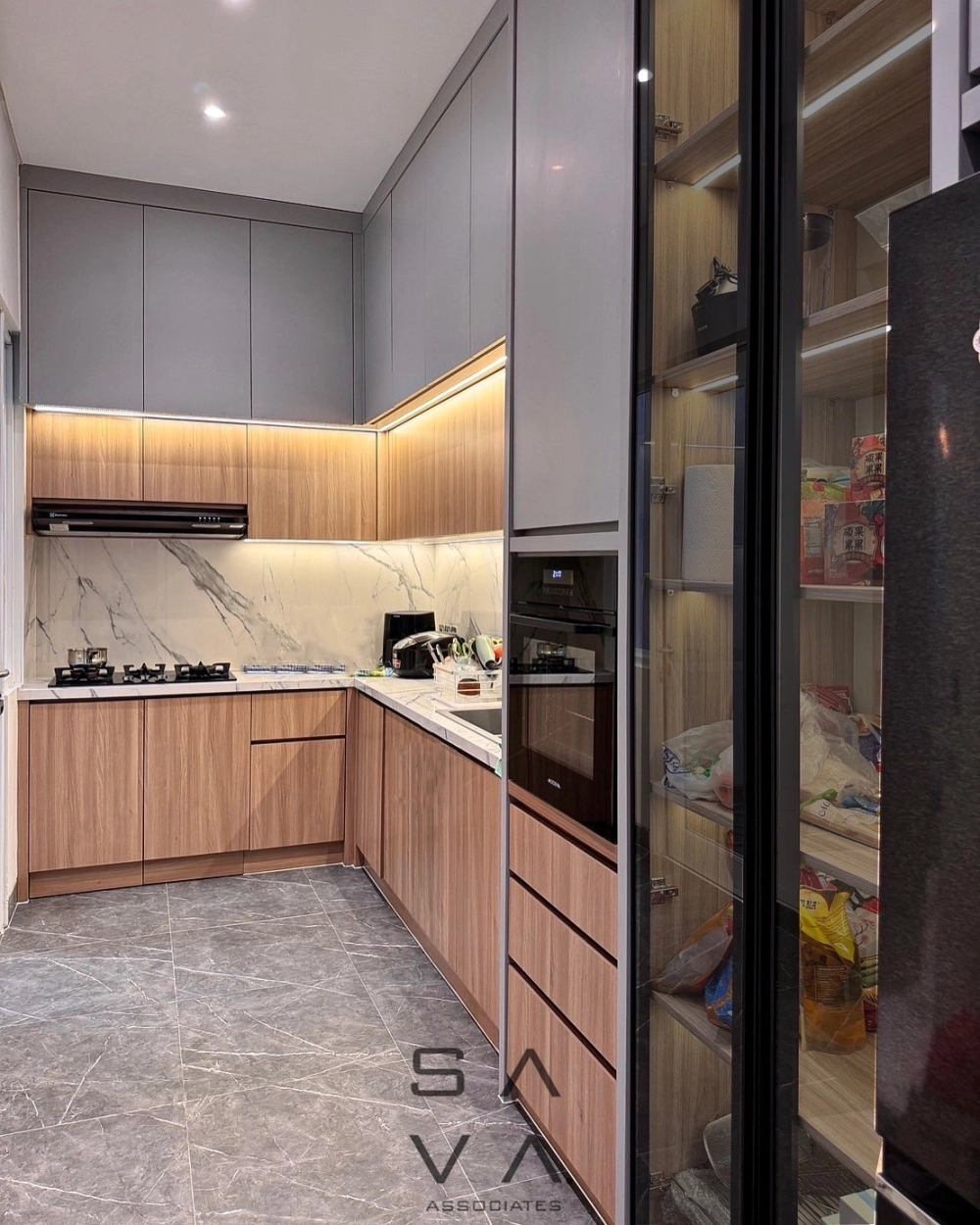 Mẫu bếp hình chữ l đẹp cho nhà cấp 4 ở nông thôn