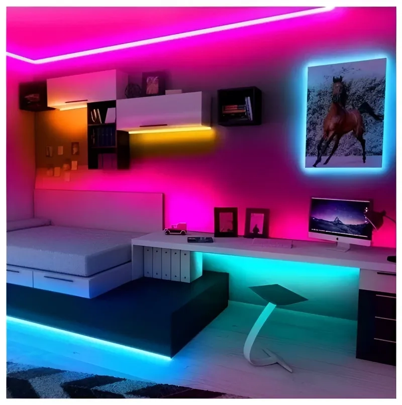 Trang trí không gian nhỏ với ảnh đèn led dây tiện lợi