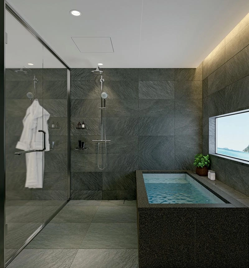 Gạch lát nền nhà vệ sinh an toàn dễ vệ sinh