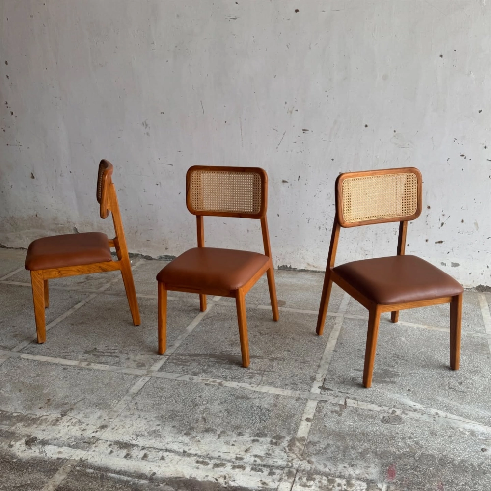 Ghế ăn chân quỳ bọc da cao cấp phong cách văn phòng