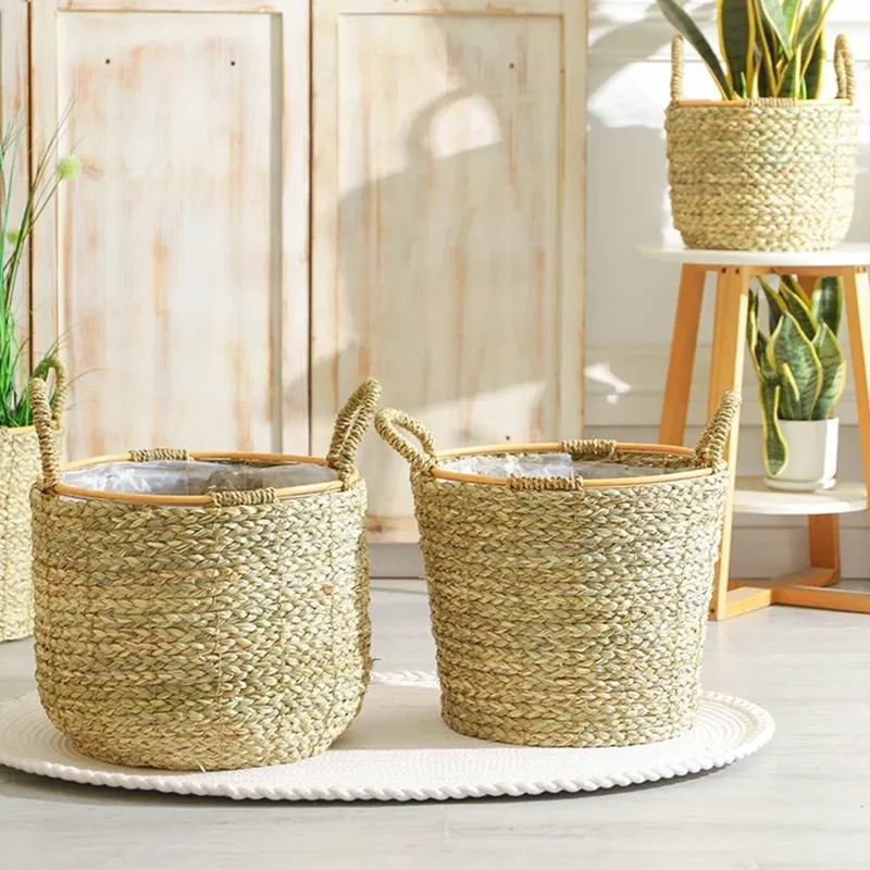 Ảnh giỏ cói trong thiết kế nhà mang nét riêng biệt