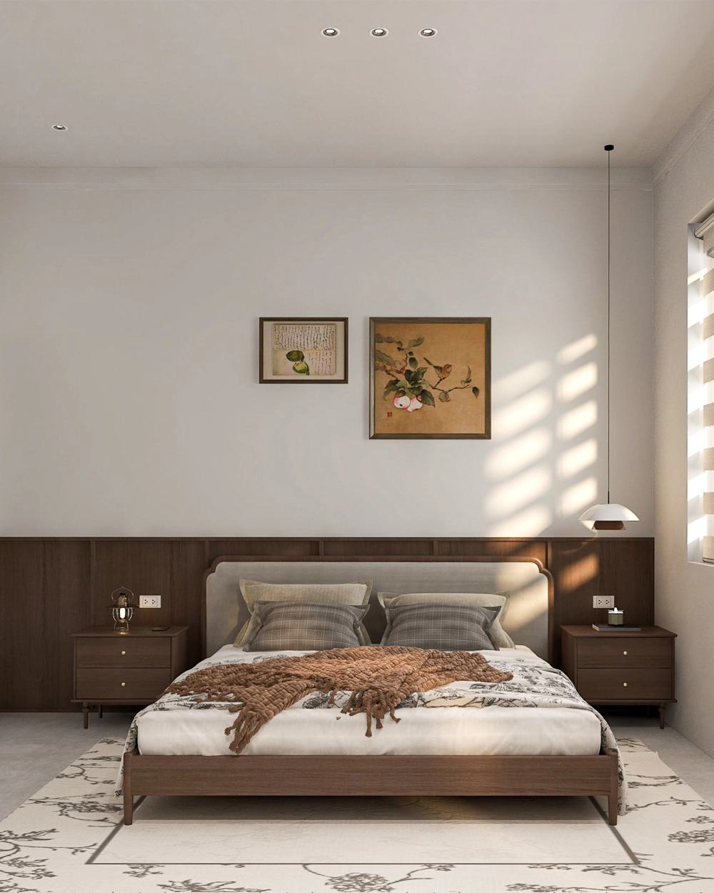 Vẻ đẹp bề thế của giường ngủ gỗ tự nhiên nguyên khối