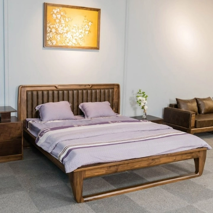 Mẫu giường ngủ gỗ đẹp hiện đại với thiết kế tối giản sang trọng