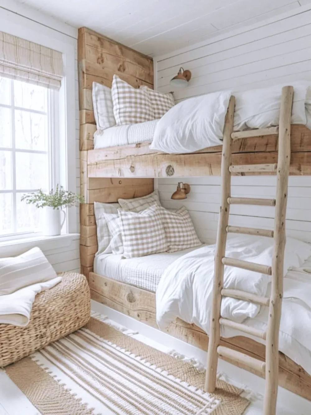 Mẫu giường tầng đẹp hiện đại gam màu trung tính