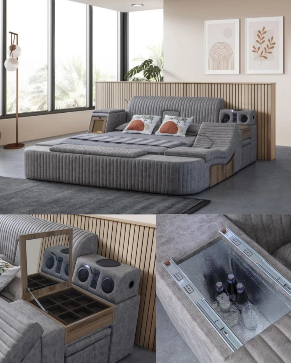 Mẫu giường ngăn kéo thông minh chứa đồ dưới gầm tiện dụng