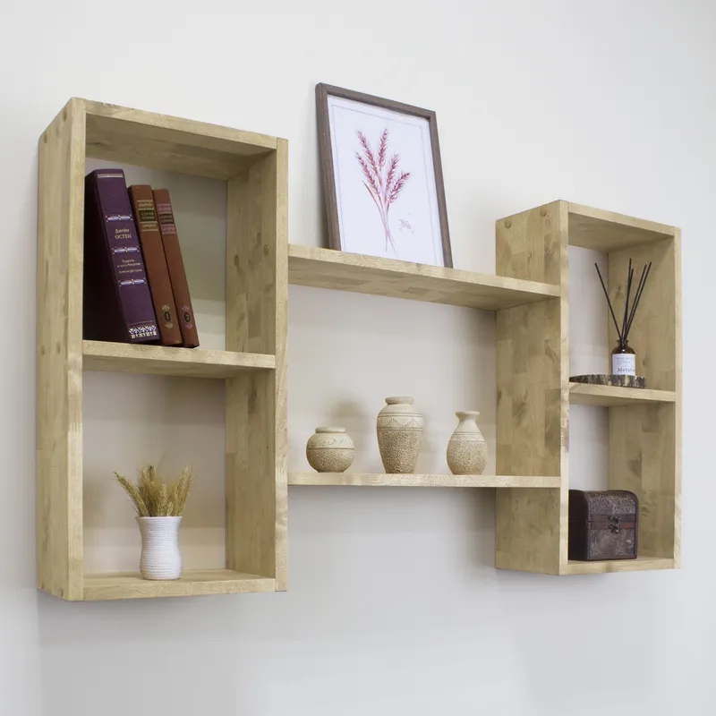 Dễ dàng lắp đặt với ảnh kệ gỗ treo tường không cần khoan