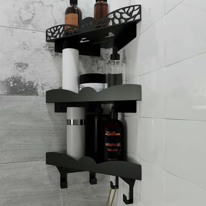 Kệ góc tường nhà tắm tận dụng diện tích hiệu quả