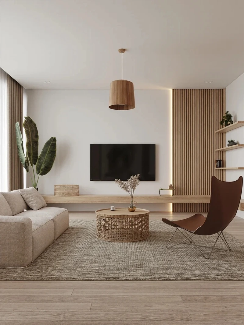 Gọn gàng và thanh lịch cùng lam gỗ trang trí phong cách tối giản