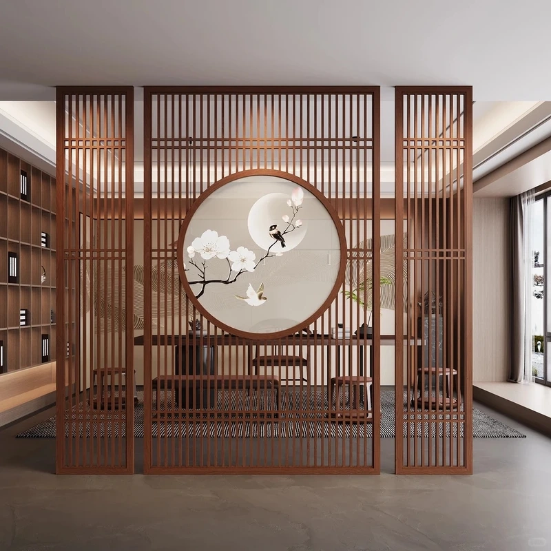 Ấm cúng và sang trọng với lam gỗ trang trí tone gỗ tối