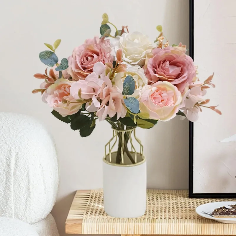 Hòa hợp nội thất với ảnh lọ hoa giả nội thất tinh tế