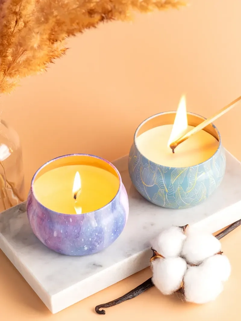 Trang trí nhà với ảnh nến thơm decor tinh tế