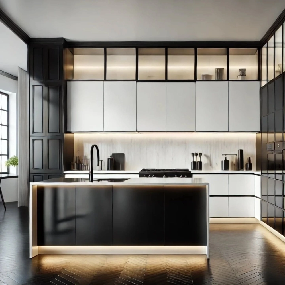 Thiết kế tủ rượu phòng ăn tích hợp vách ngăn tiện lợi