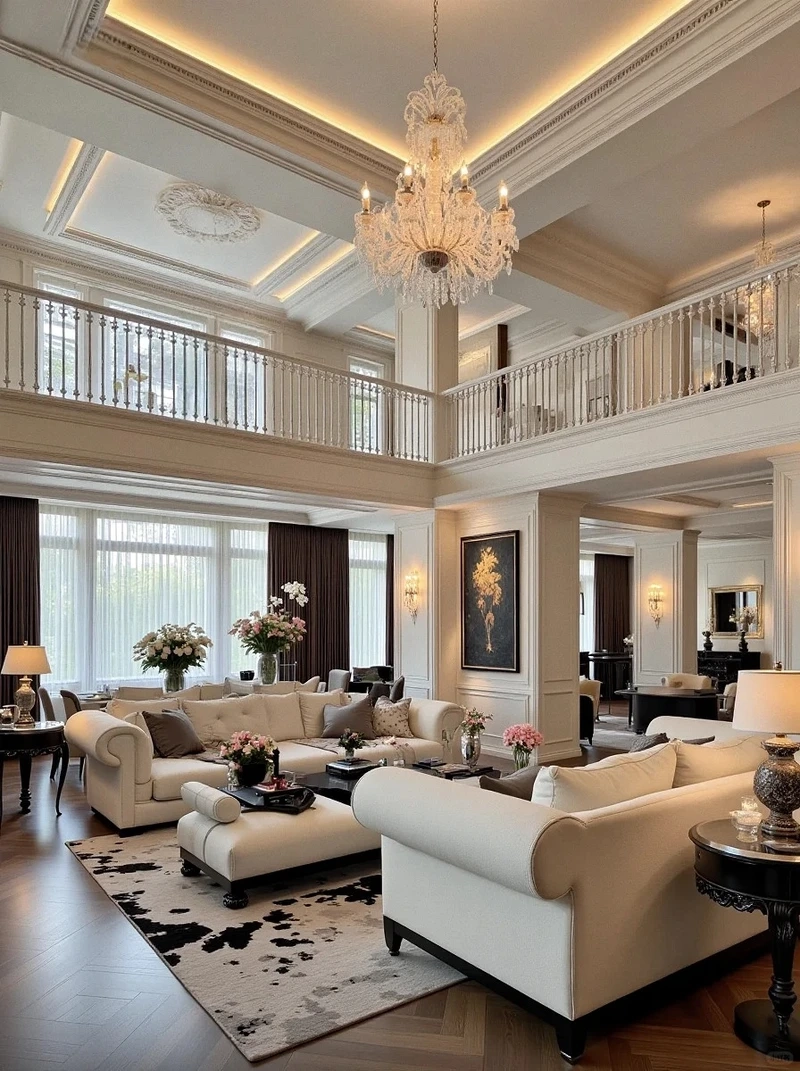 Không gian lý tưởng cho phòng khách tân cổ điển nhà phố