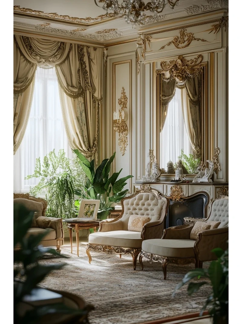 Thêm sang trọng với phòng khách tân cổ điển có sofa da