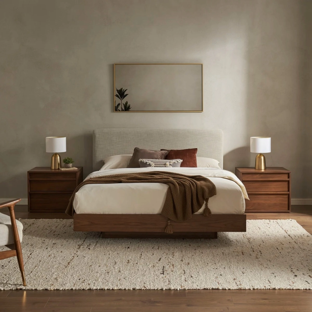 Thiết kế nội thất phòng ngủ đẹp cho nam tông màu xám ghi