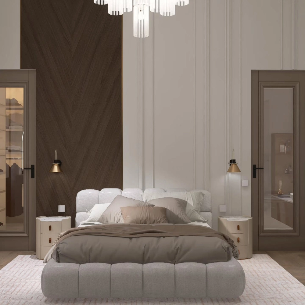 Mẫu phòng ngủ đẹp đơn giản với gam màu trắng tinh tế chủ đạo