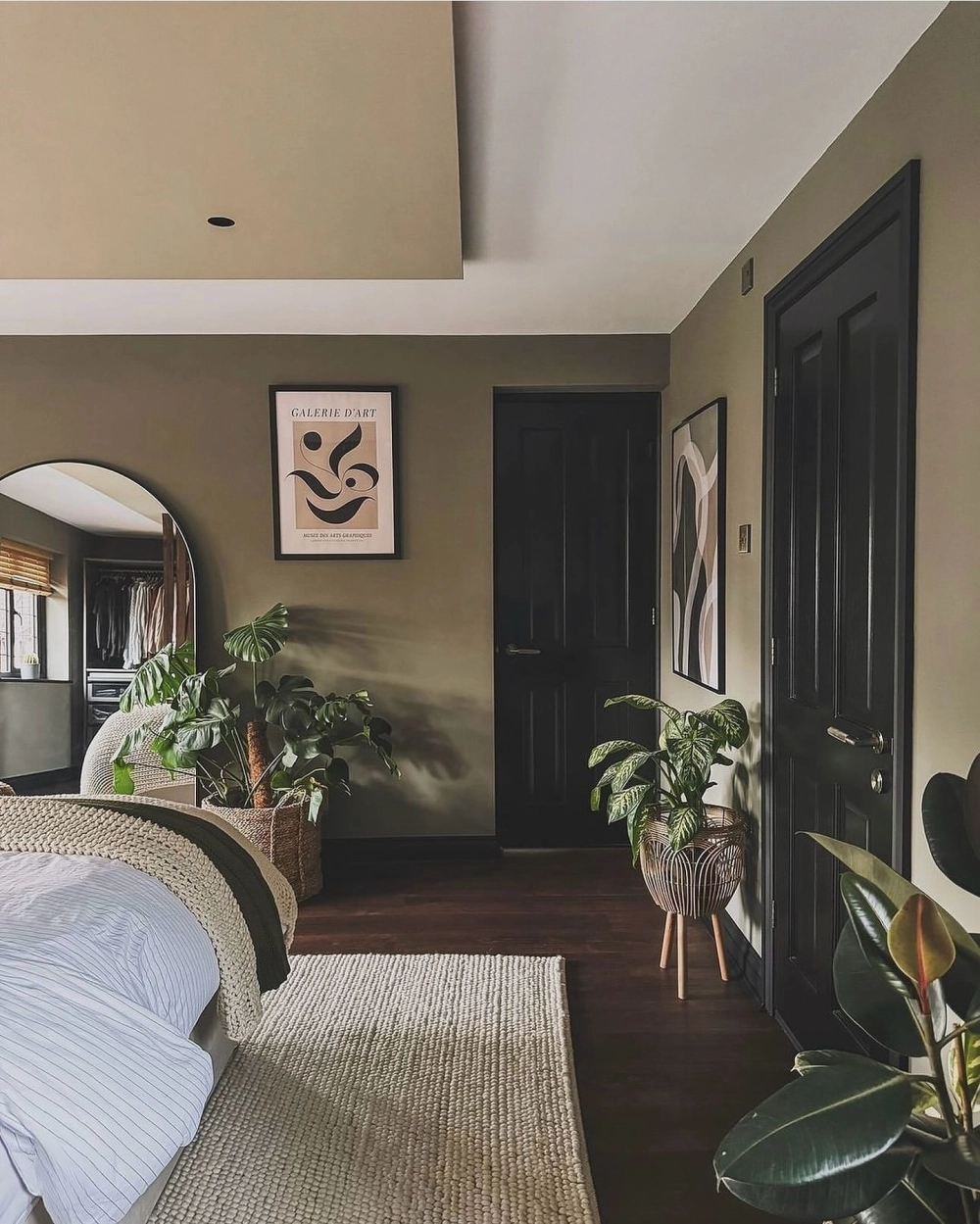 Cách phối màu trong phòng ngủ hiện đại màu xám đầy nam tính