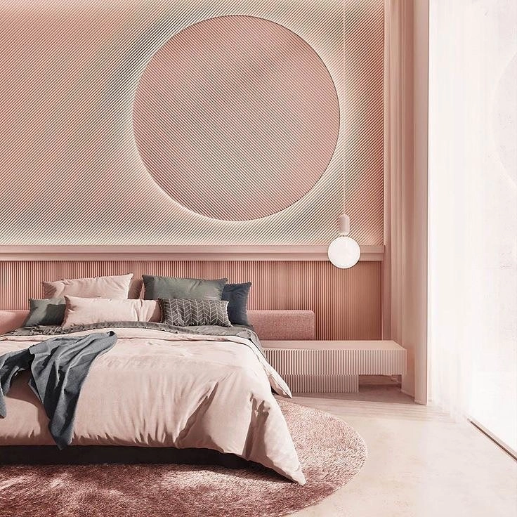 Bàn trang điểm màu hồng nhỏ gọn cho phòng ngủ diện tích hẹp