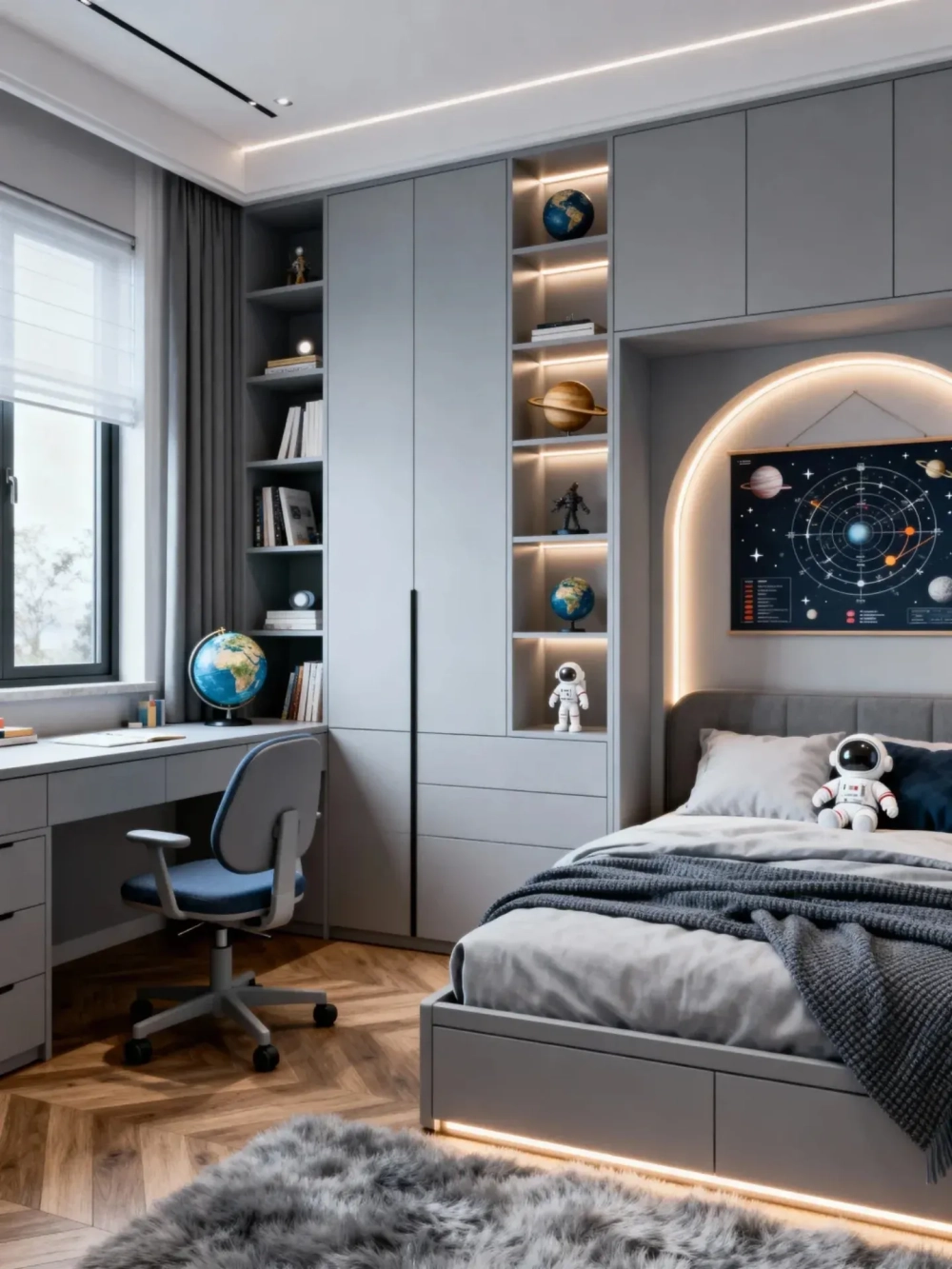 Cách kê giường ngủ phòng nhỏ hợp phong thủy mang lại may mắn