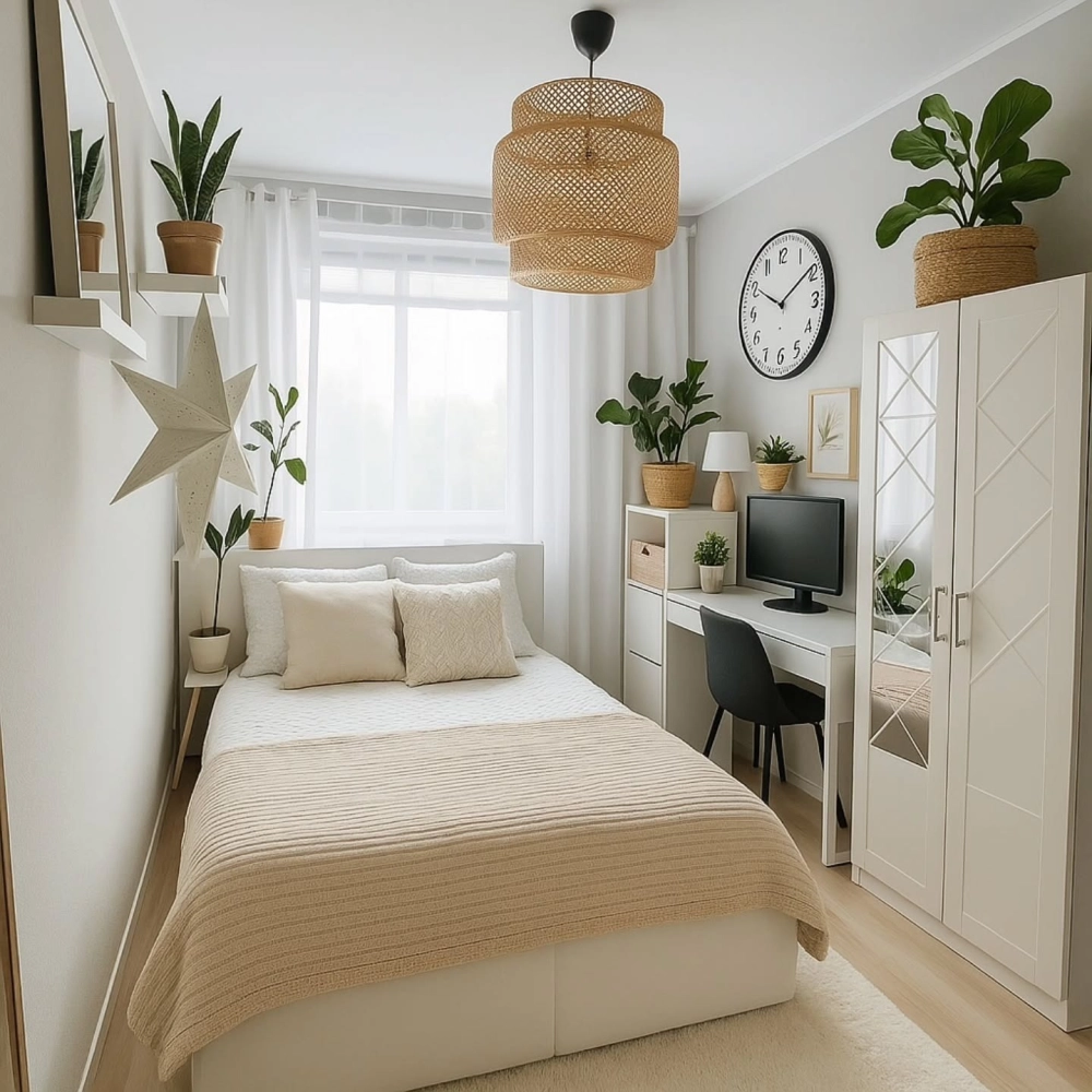 Không gian phòng ngủ nhỏ 10m2 đẹp phong cách scandinavian