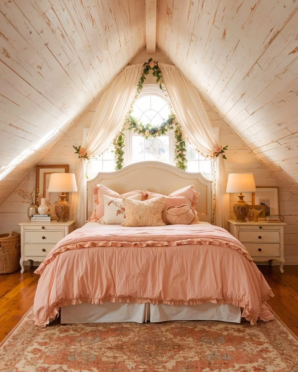 Mẫu phòng ngủ vợ chồng có bàn trang điểm tích hợp bàn làm việc