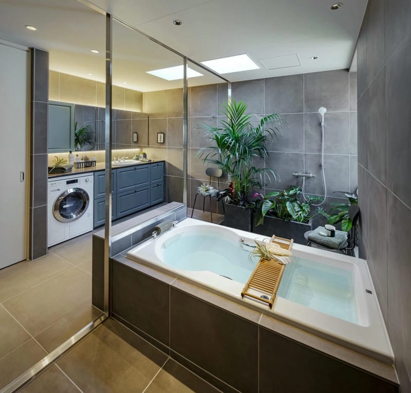 Phòng tắm nhỏ đẹp gọn gàng tạo cảm giác sạch sẽ