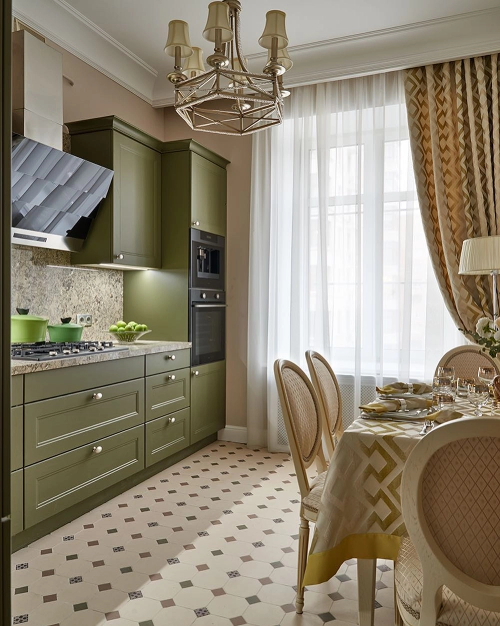 Mẫu sàn bếp màu xám hiện đại dễ dàng kết hợp với nhiều phong cách nội thất