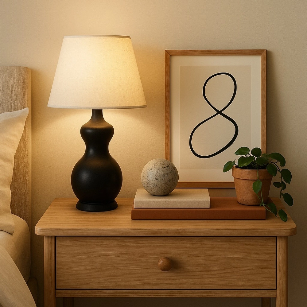 Tab đầu giường màu trắng phong cách Scandinavian