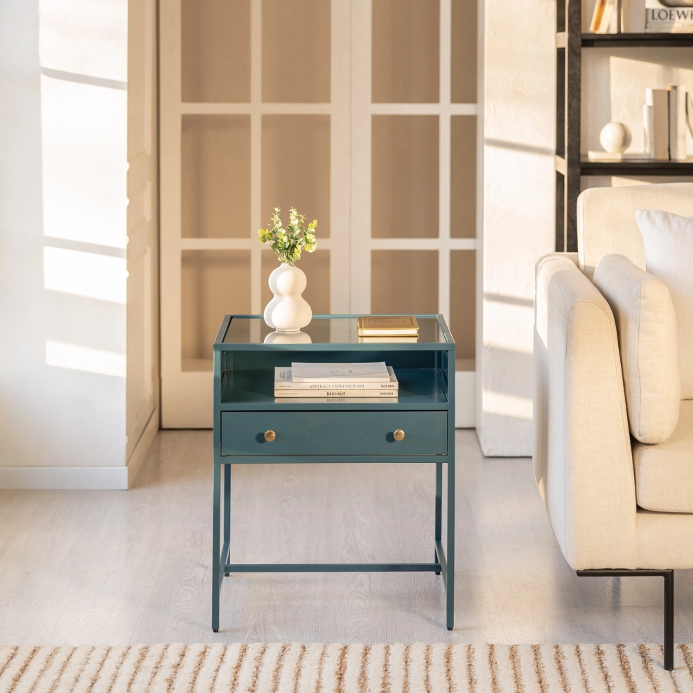 Tab đầu giường hiện đại đơn giản màu xám khói