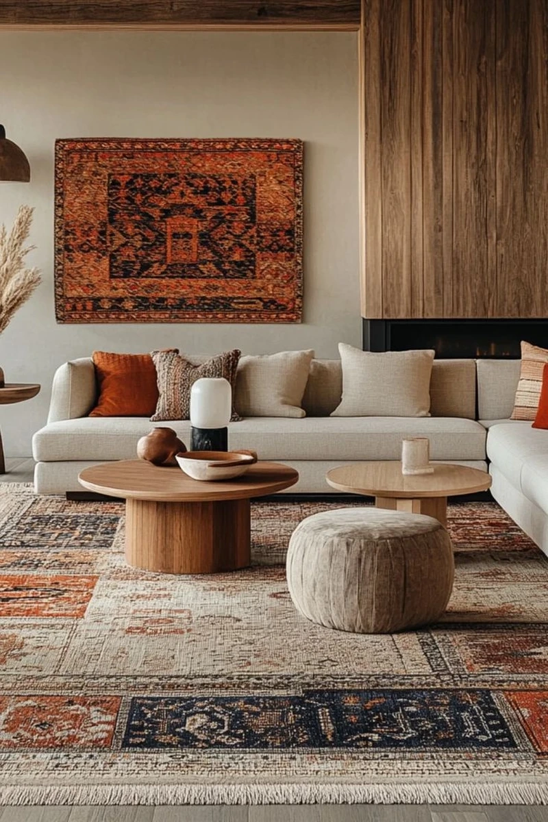 Tôn lên không gian sang trọng với thảm phòng khách đẹp