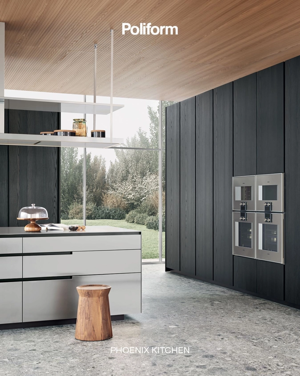 Không gian thiết kế bếp hiện đại có quầy bar thư giãn cho gia đình trẻ