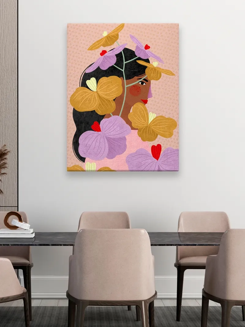 Trang trí ảnh tranh canvas không gian sống hài hòa