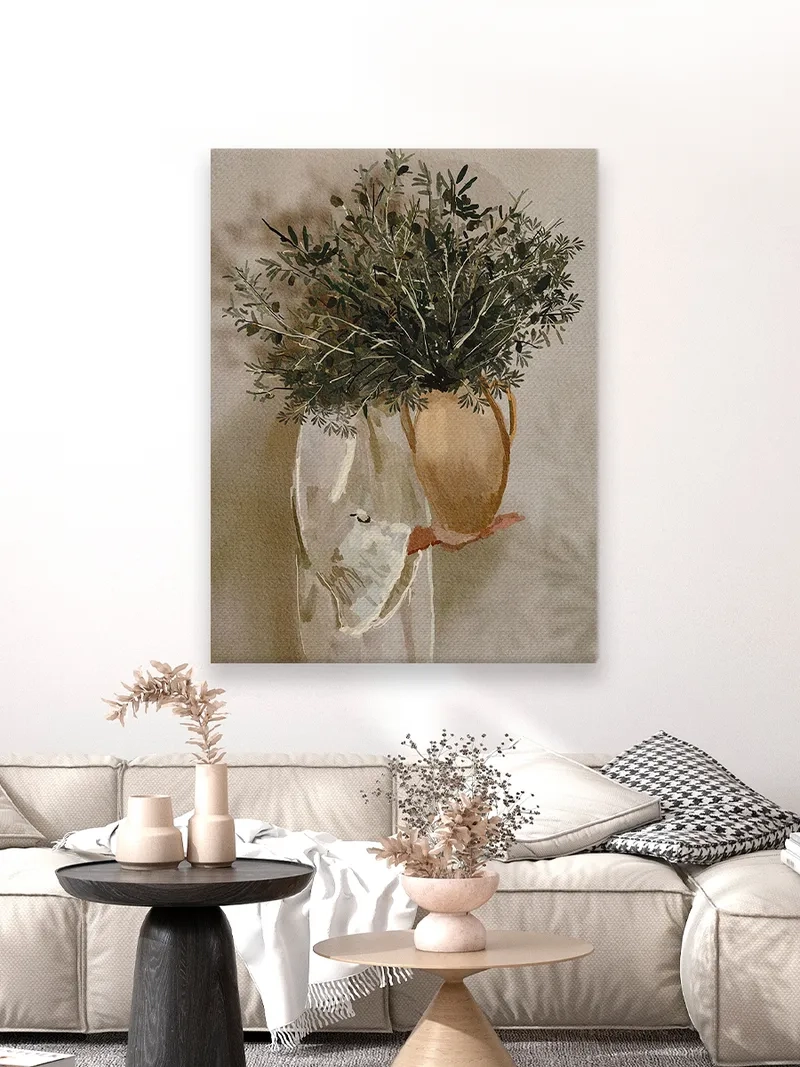 Tăng vẻ sang trọng với ảnh tranh canvas nội thất hiện đại