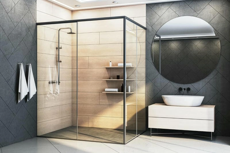 Vách tắm kính phổ biến được nhiều gia đình chọn