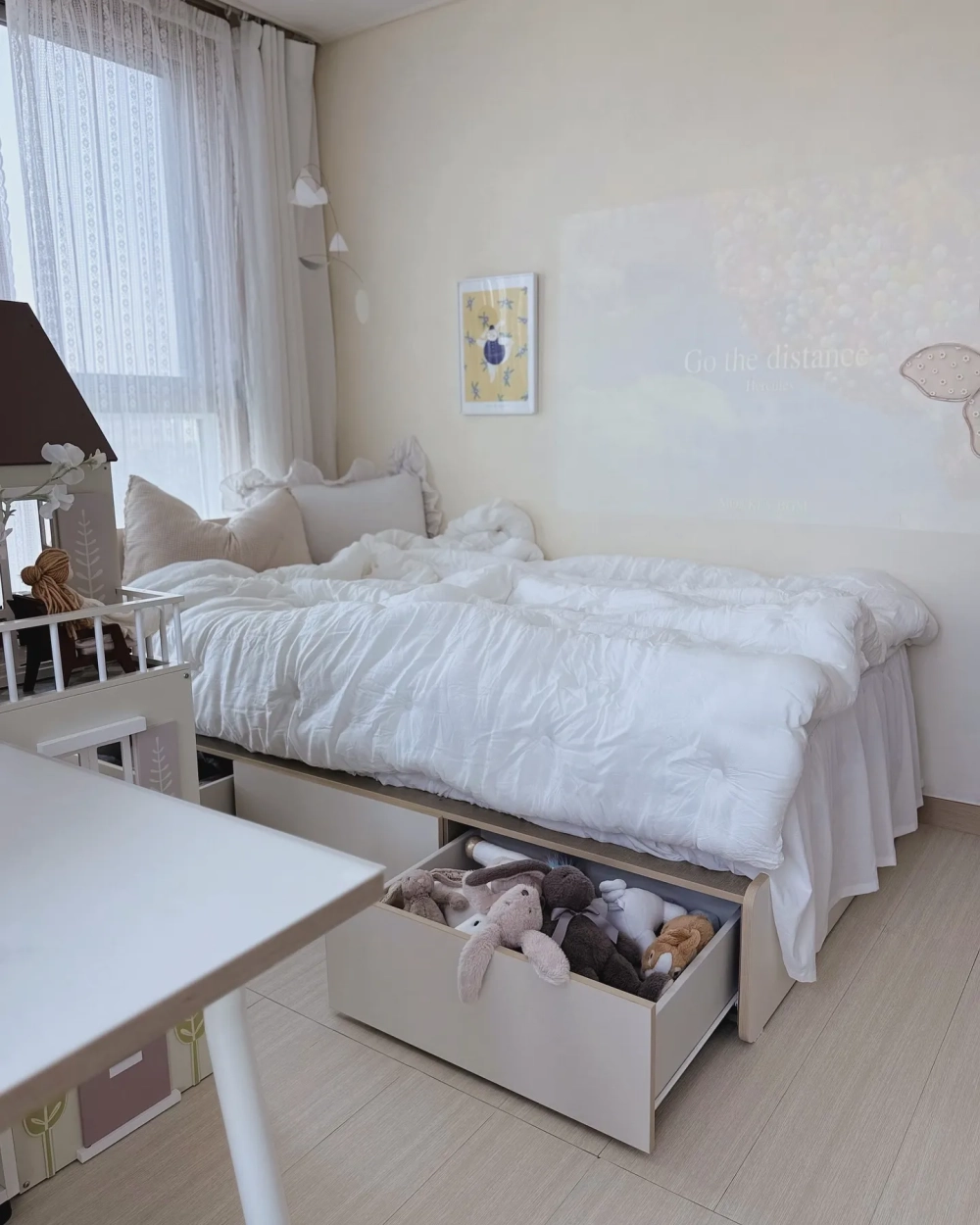 Mẫu giường gỗ công nghiệp Melamine chống trầy xước có hộc kéo