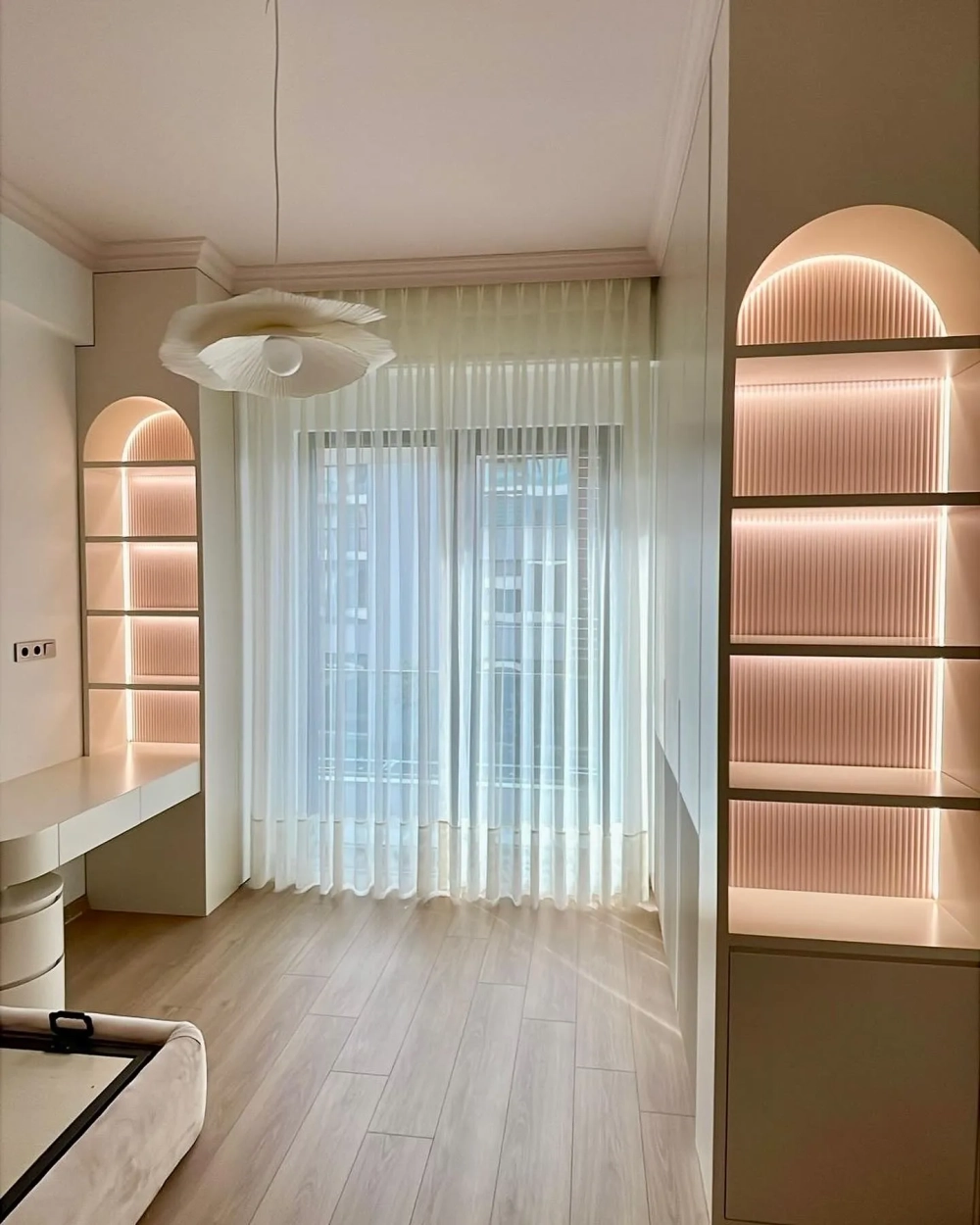 Mẫu rèm vải 2 lớp cao cấp kết hợp lớp voan lụa mềm mại