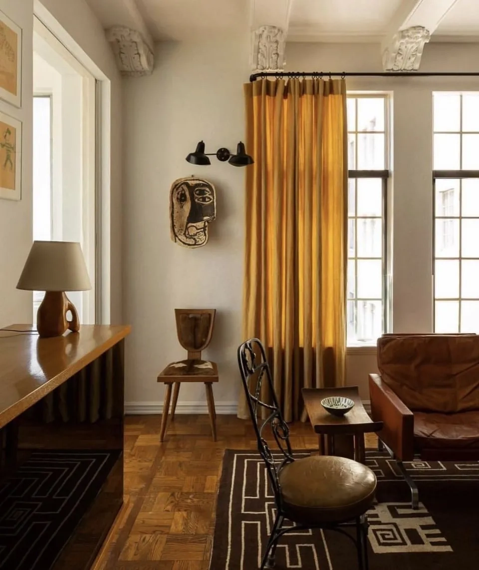 Rèm vải 2 lớp phòng khách biệt thự với tông màu xám ghi hiện đại