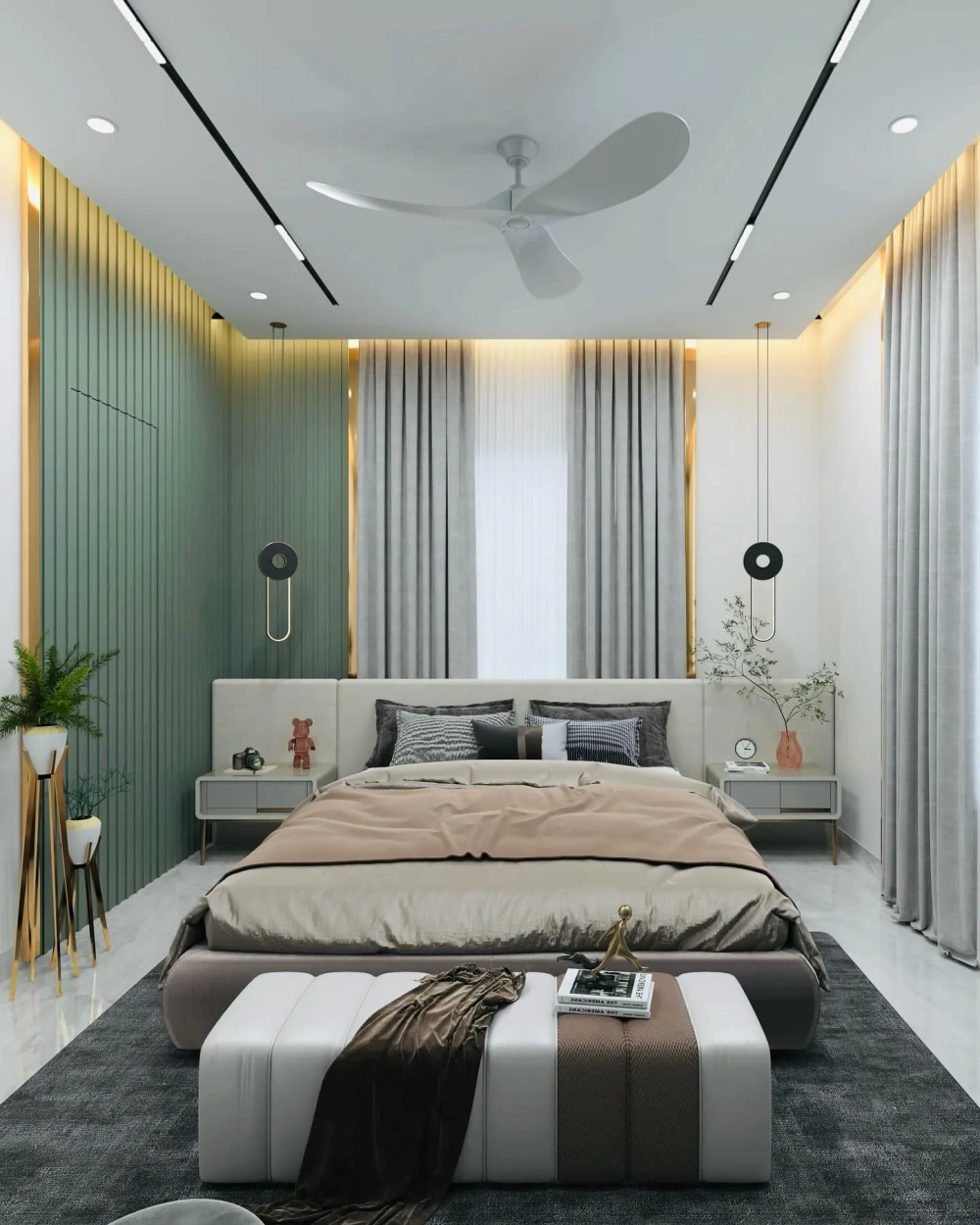 Thiết kế phòng ngủ nhỏ với giường bục thông minh tích hợp ngăn kéo